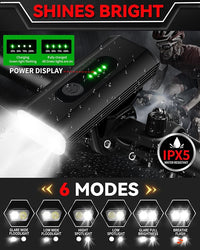 Waterproof bike light set for road and mountain cycling