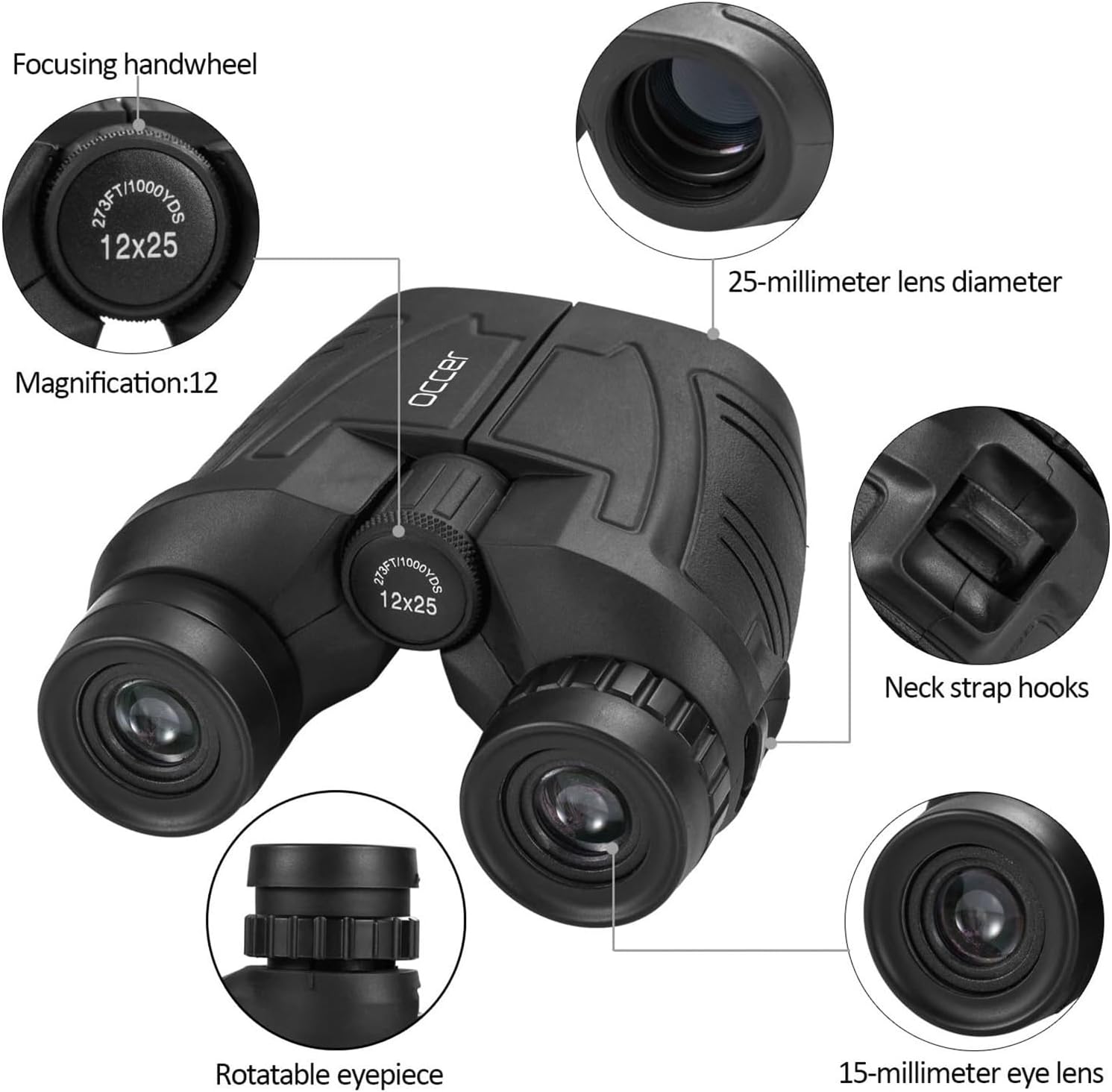 Waterproof binoculars for bird watching travel and sightseeing