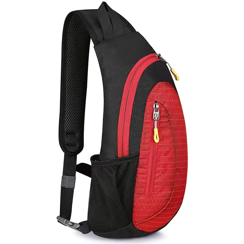 Water resistant crossbody sling bag with durable fabric design