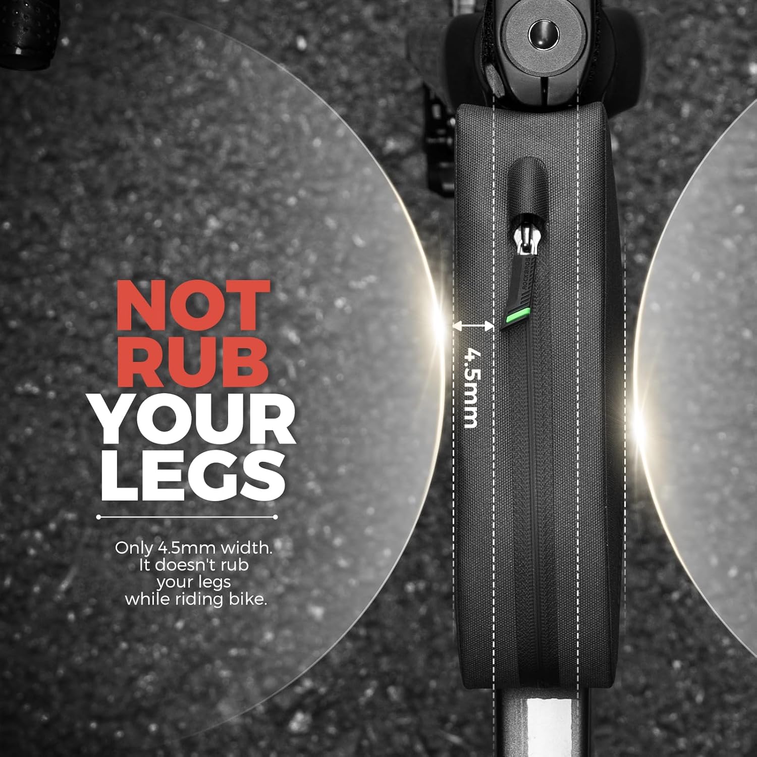 Water-resistant cycling accessory bag for outdoor rides