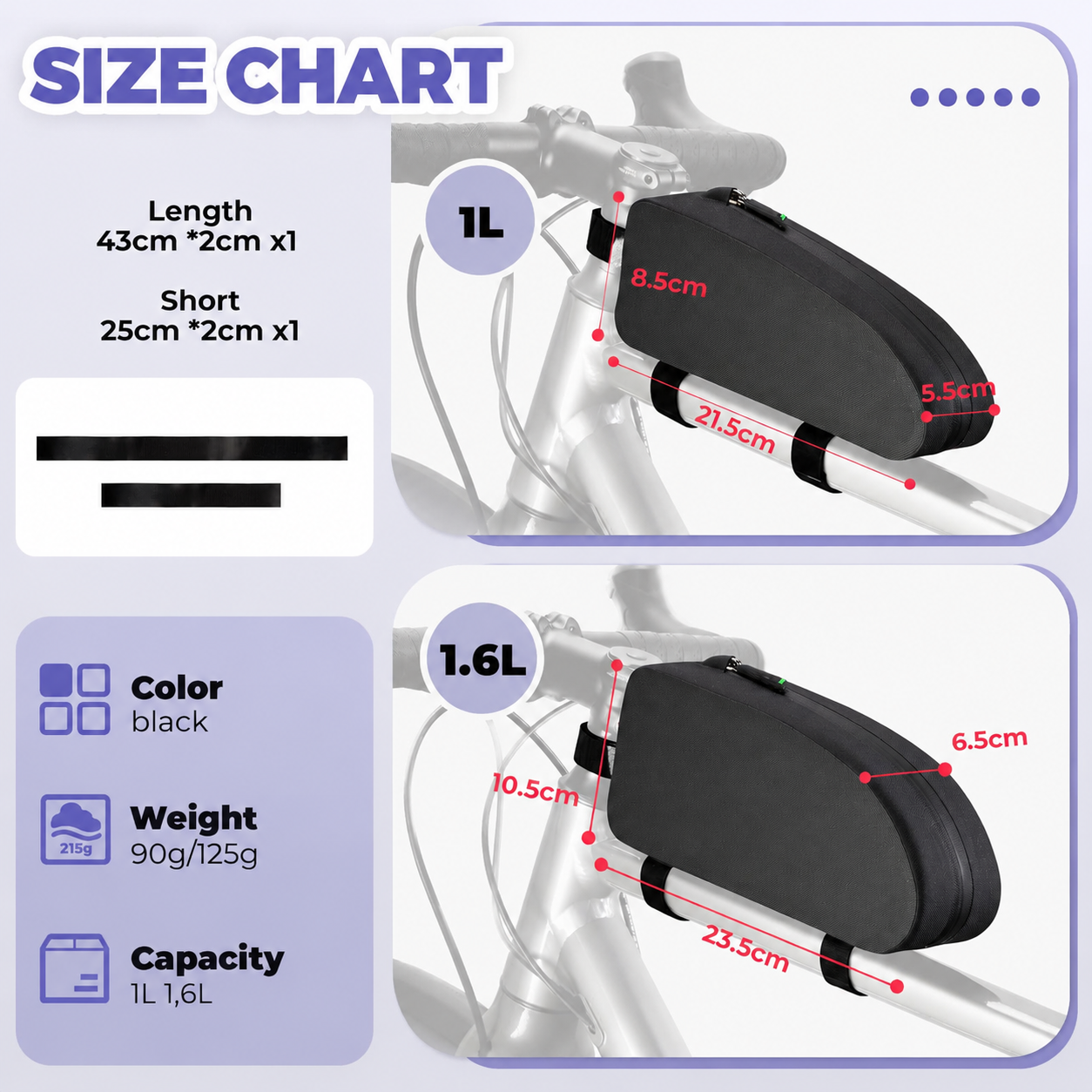 Waterproof cycling accessory bag for storing essentials
