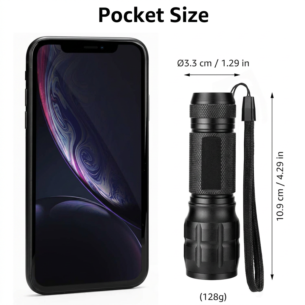 Waterproof LED Flashlight for Camping Hiking and Outdoor Activities