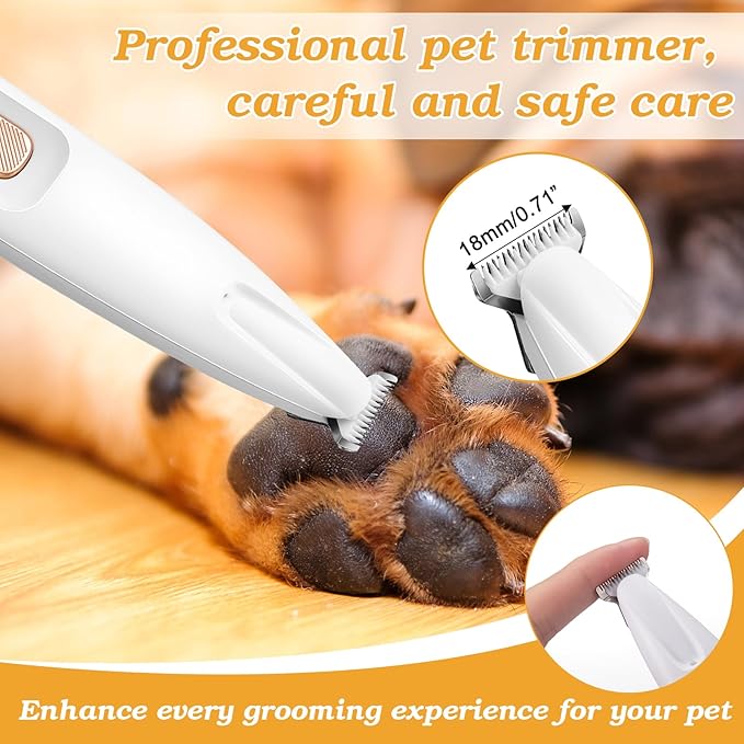 Waterproof Electric Pet Grooming Clippers with LED Display for Easy Battery Monitoring