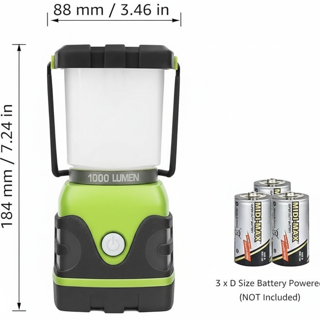 Waterproof LED tent light for camping and outdoor use