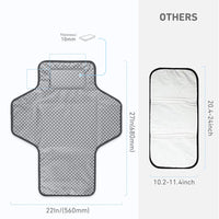 Fully unfolded waterproof baby changing pad showing the large white interior surface