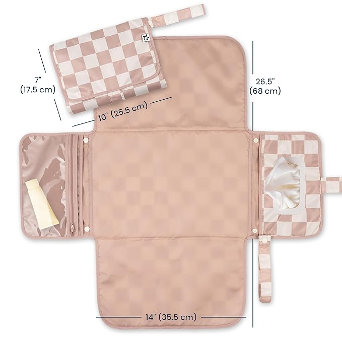 Fully unfolded waterproof baby changing pad with a clean white interior