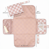 Fully unfolded waterproof baby changing pad with a clean white interior