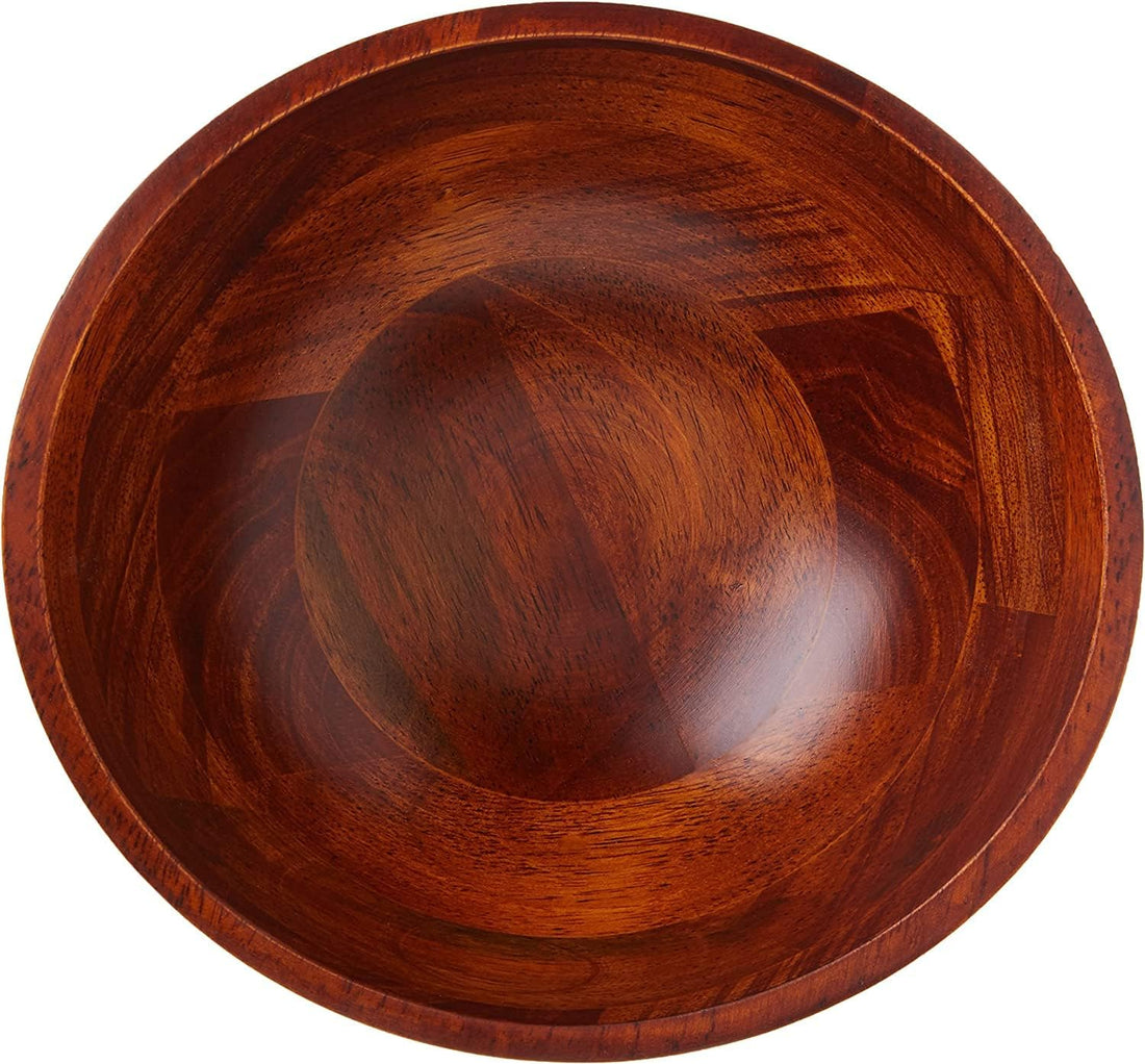 Wavy rim wooden bowl for snacks and side dishes