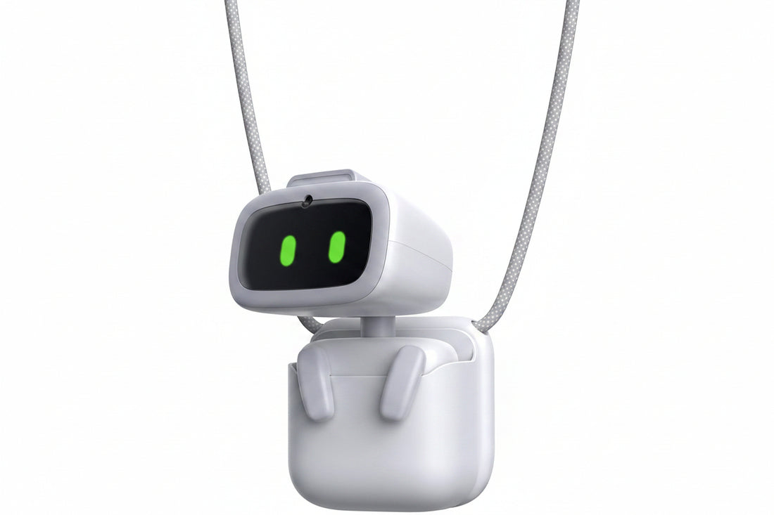 Wearable AI companion robot with magnetic attachment