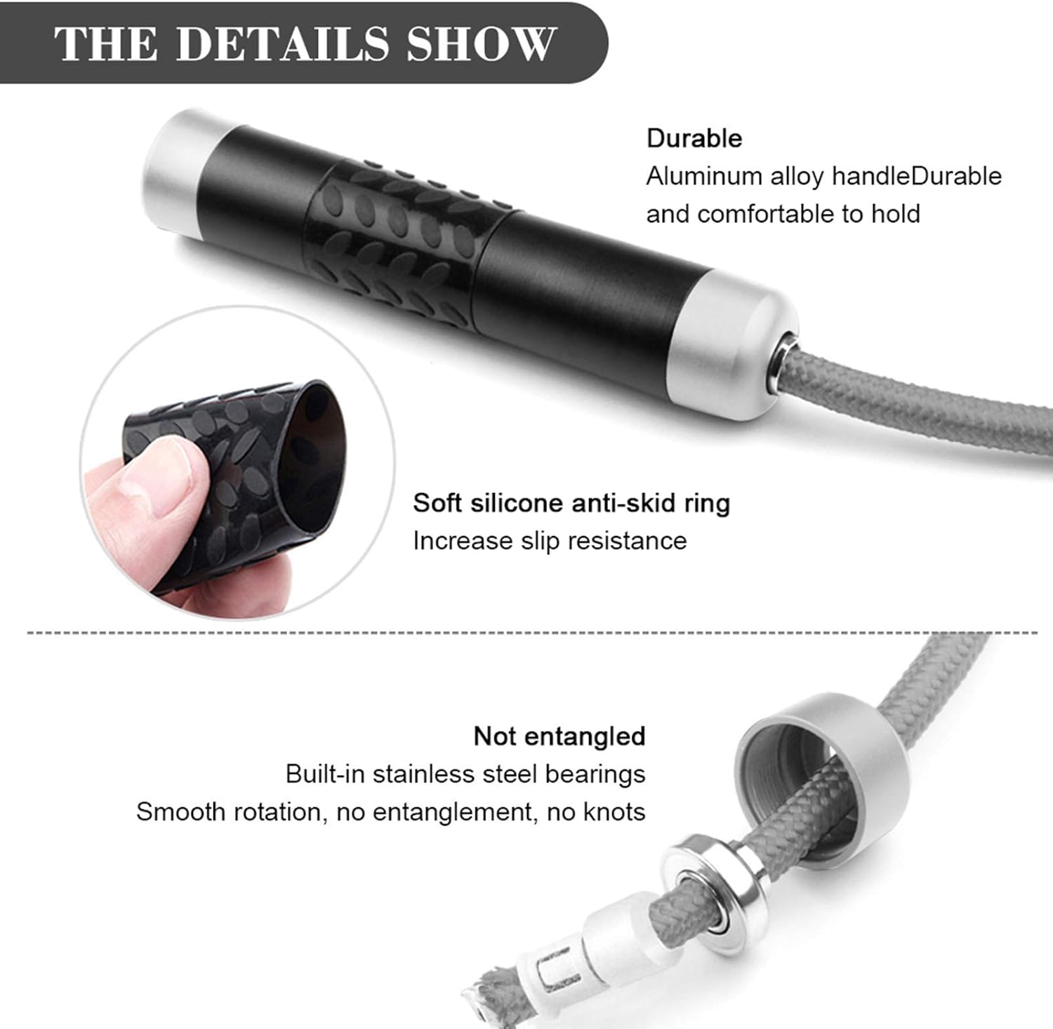 Weighted skipping rope for fitness workouts and daily training sessions