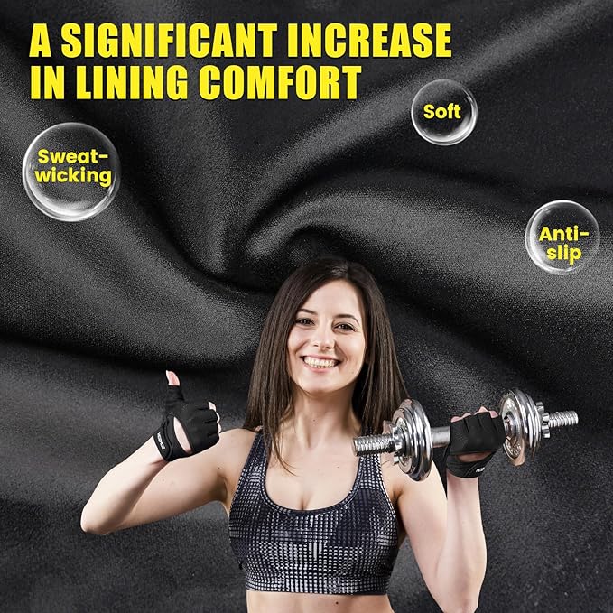 Weightlifting gloves with wrist support for exercise and fitness training
