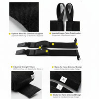 Pair of wrist wraps for weightlifting activities and workout routines