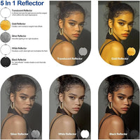 White and black reflector for light control in photography