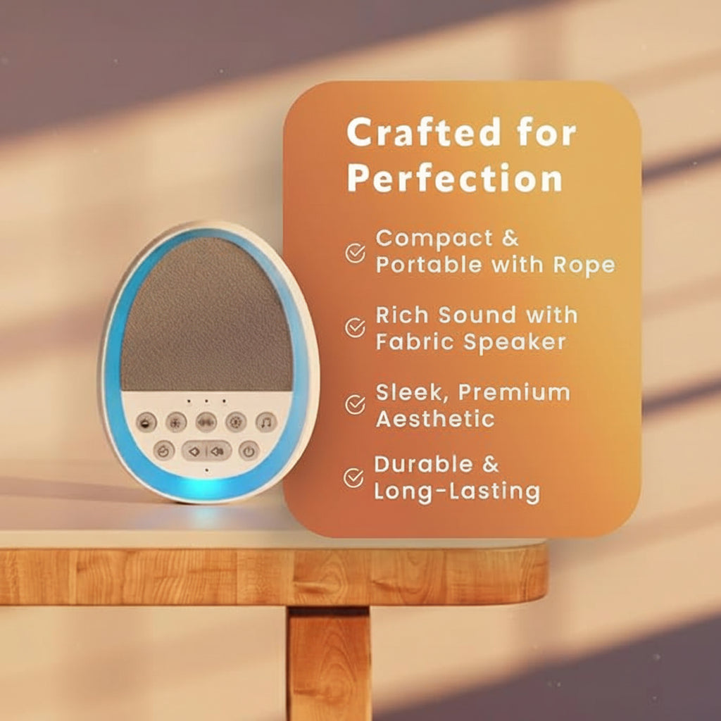 White noise machine with 7-color night light