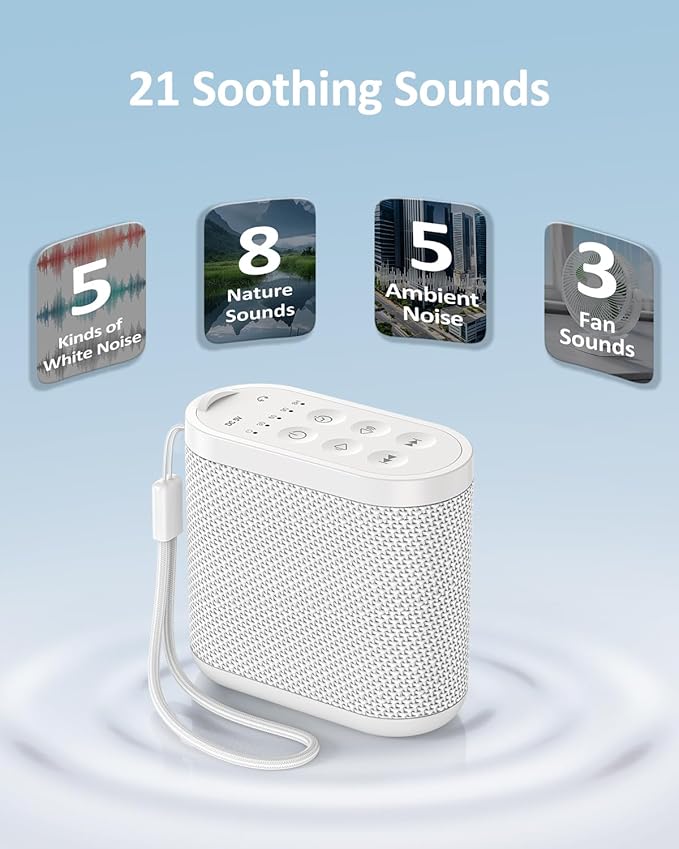 White Noise Machine With Headphone Jack And Timer