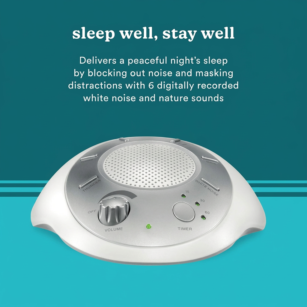 White Noise Machine With 6 Relaxing Nature Sounds
