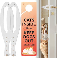 White pet door strap latch for home doors
