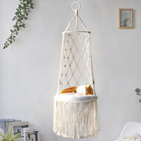 White Window Cat Hanging Bed for Indoor Resting