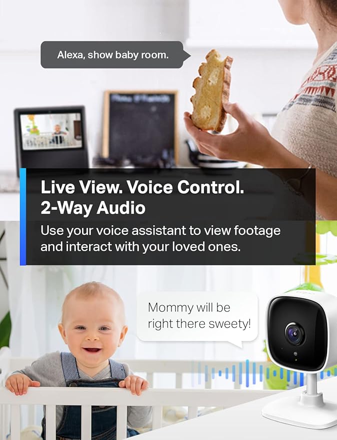 WiFi baby monitor camera with app viewing and clear indoor video