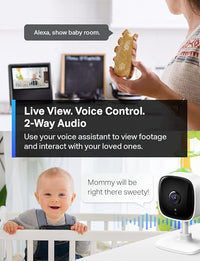 WiFi baby monitor camera with app viewing and clear indoor video