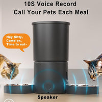 WiFi Cat Feeder for 2 Cats with App Controlled Feeding