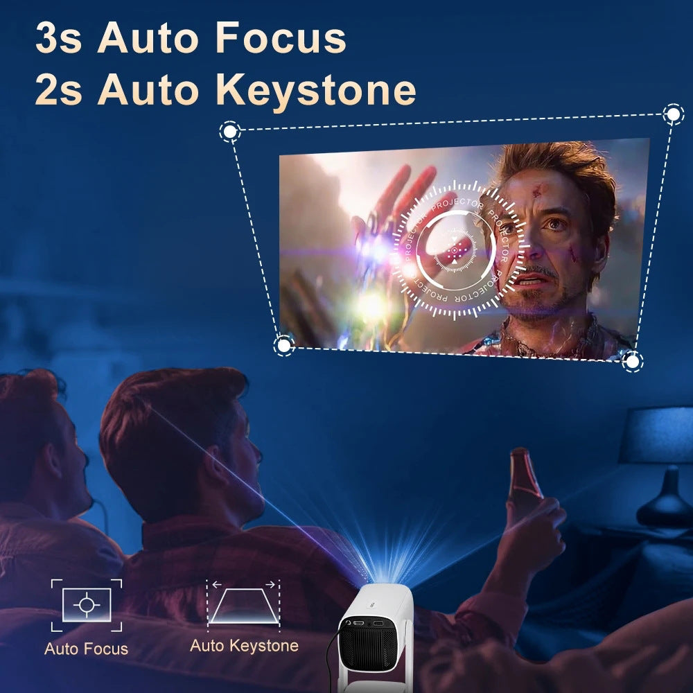 Smart projector with Wi-Fi connectivity and Android system
