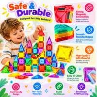 Window-style magnetic blocks featuring open-centre construction pieces.