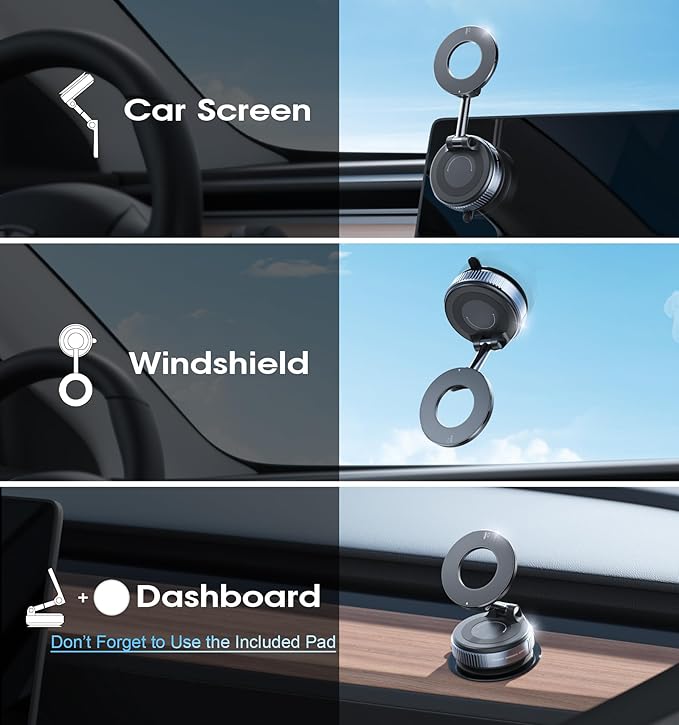 Windshield phone holder magnetic mount for navigation use