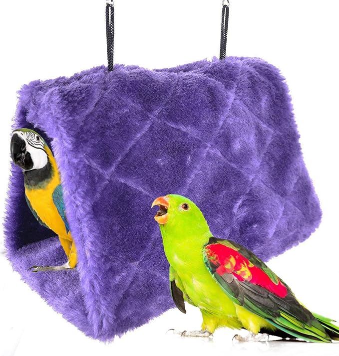 purple hanging winter bird nest house for small birds and pets