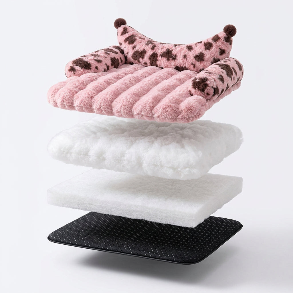 Soft winter pet bed cushion for dogs and cats