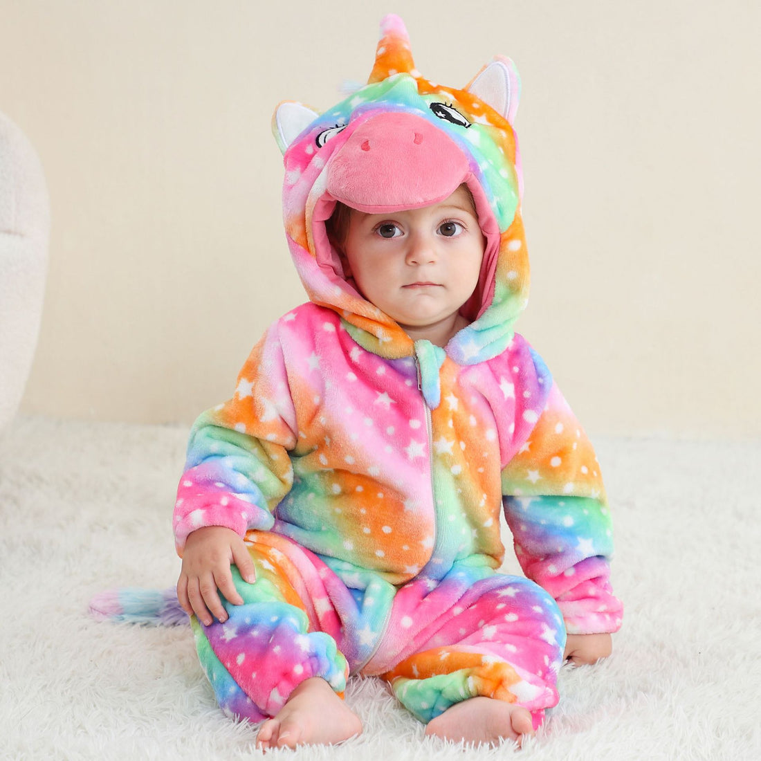 Cosy baby clothing in a pink, white and sky-blue colour combination
