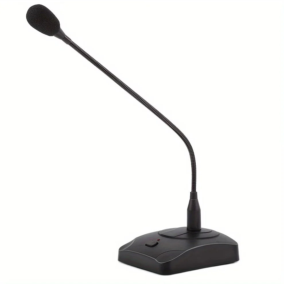 Wired conference microphone with front view design for desk setup