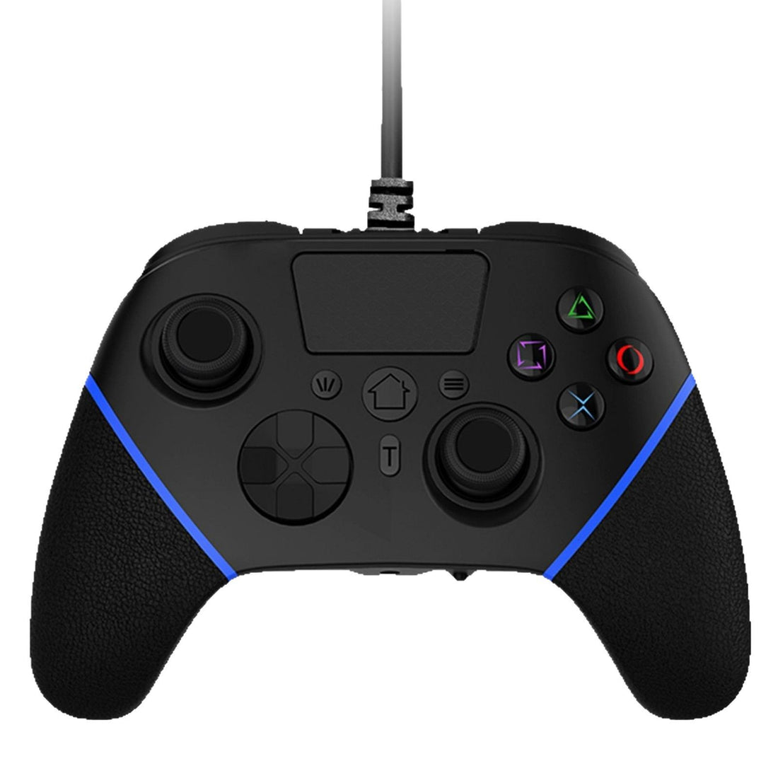 Wired gaming controller with ergonomic black design