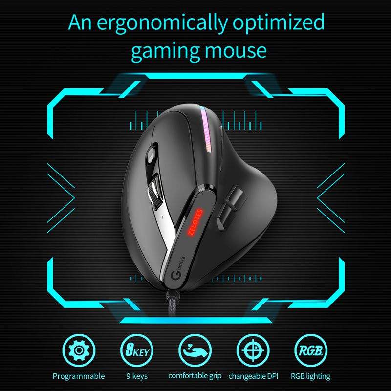Wired optical mouse for PC laptop and daily computer use