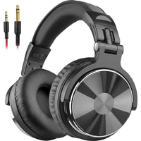 Wired over-ear headphones with 50mm drivers, black design, perfect for studio monitoring, mixing, and DJ performances
