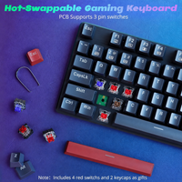 Wired RGB mechanical keyboard with front view design