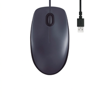 Wired USB mouse for computer and laptop in black colour