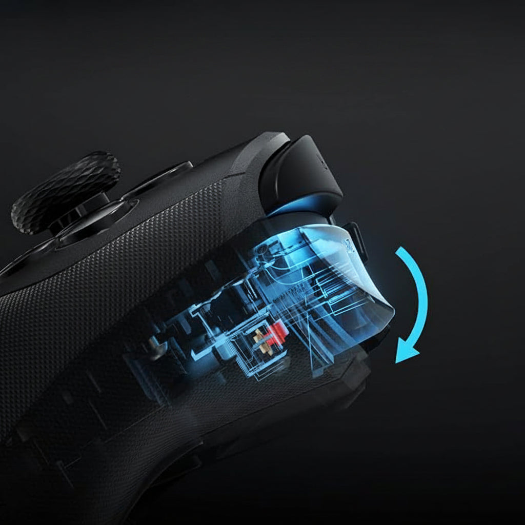 Wireless Bluetooth game controller with custom button support