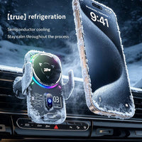 Wireless Car Charger With Built-In Cooling Fan For Device Charging