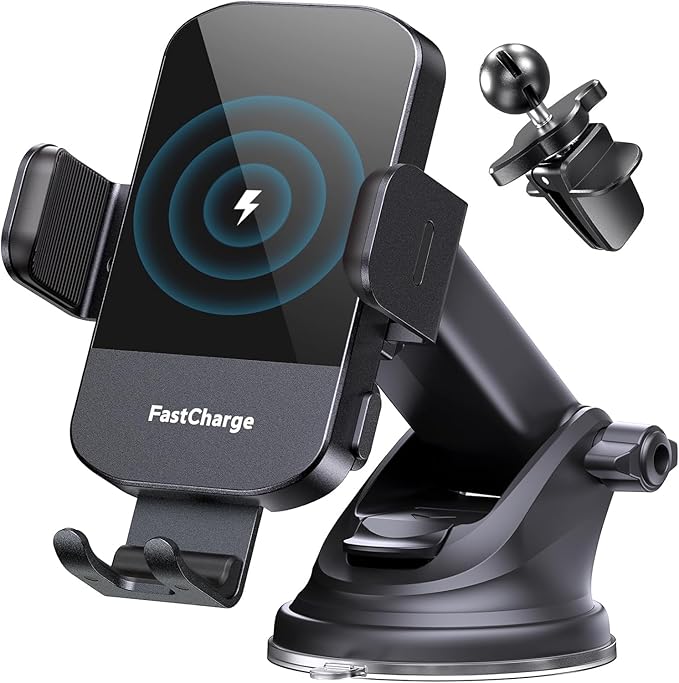 Wireless car charger mount 15W fast charging mobile holder