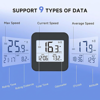Wireless cycling computer with large display and backlight