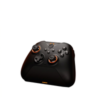 Wireless gaming controller with ergonomic black design