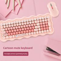 Wireless keyboard and mouse with compact USB receiver