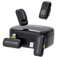 Wireless lavalier microphone system with dual transmitters