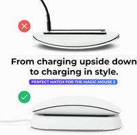 Desktop charging station for compatible wireless mouse