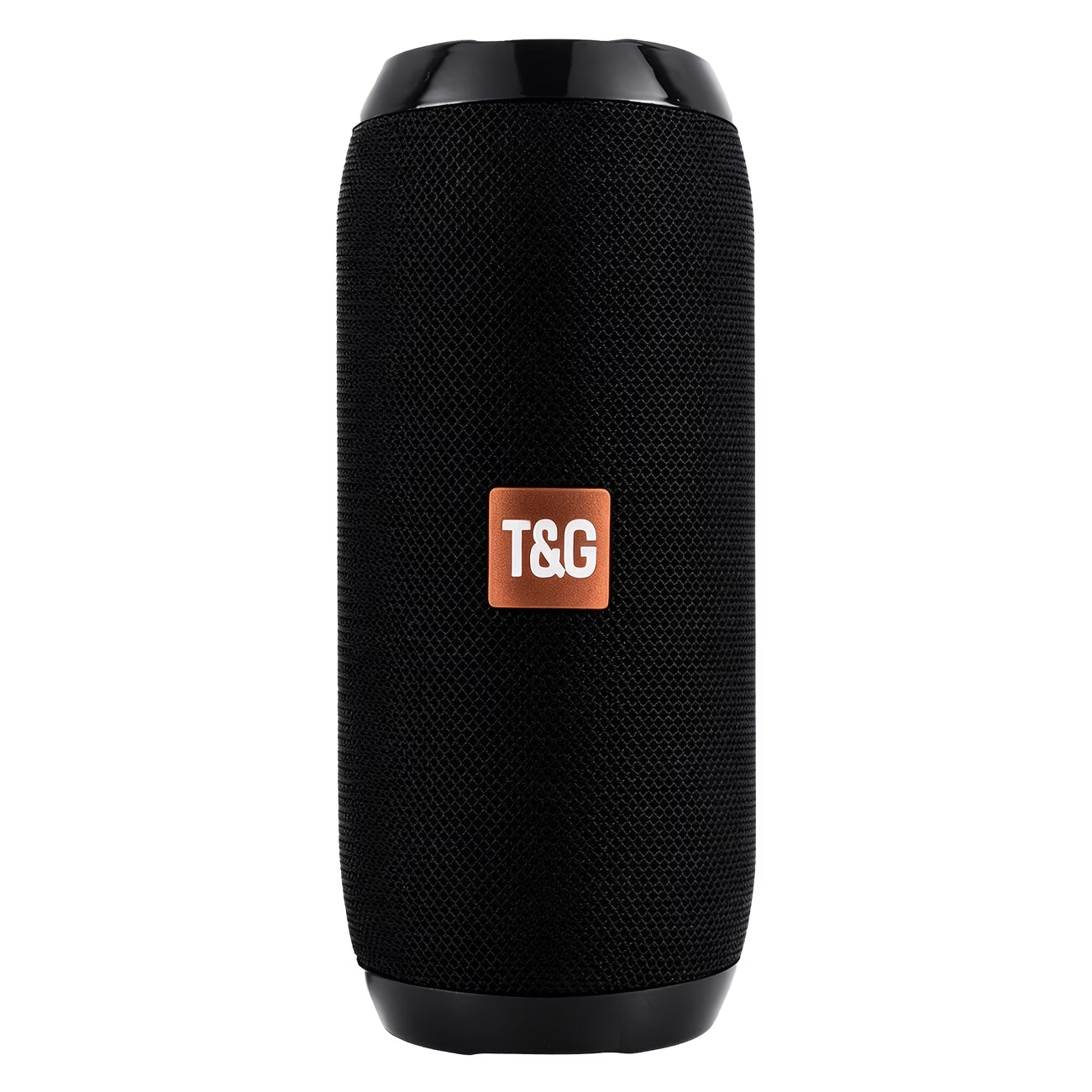 Front view of wireless Bluetooth speaker with compact design