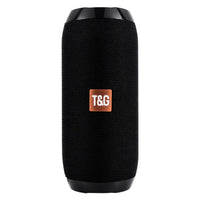 Front view of wireless Bluetooth speaker with compact design