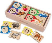 Wooden alphabet puzzle for kids ABC learning toy for preschool children
