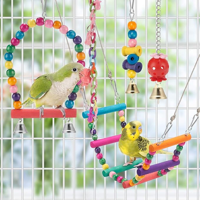 Bird Enrichment Toy with Bells for Large Birds and Parrots