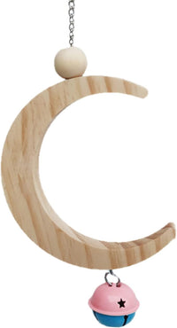 wooden bird hanging ring swing for cage enrichment